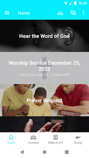 Android application Mount Olive Church screenshort