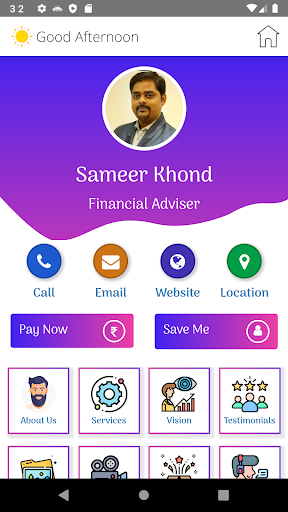 Android application Sameer Khond screenshort