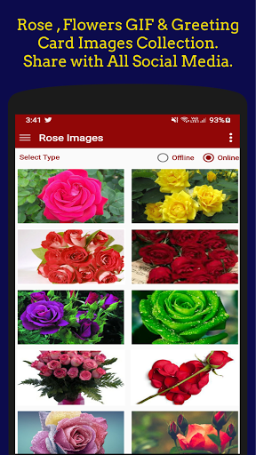 Android application Rose GIF Images Collection. screenshort