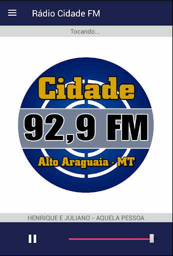 Android application Rádio Cidade de Alto Araguaia screenshort