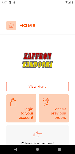Android application Zaffron Tandoori Glasgow screenshort