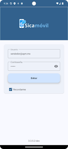 Android application Sicamovil screenshort