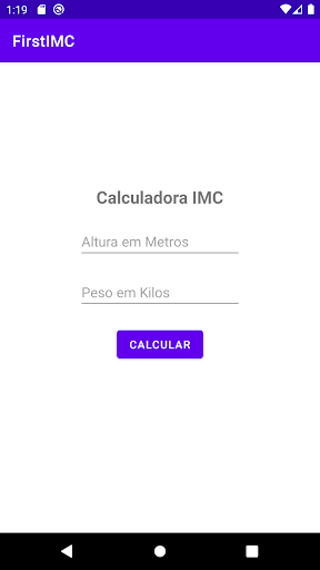 CalcIMC Screen 2