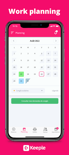 Android application Keeple - Absence Management screenshort