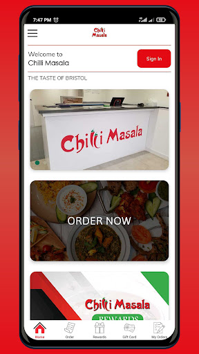 Android application Chilli Masala screenshort
