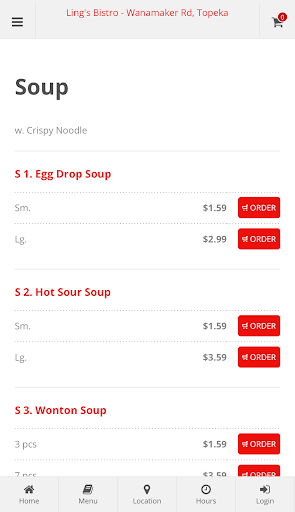 Lings Bistro Topeka Ordering Screen 3