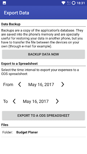 Budget Planner Screen 3