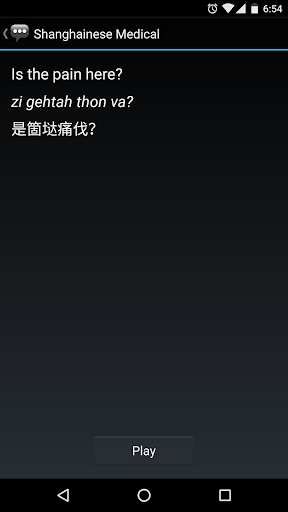 Shanghainese Medical Phrases Screen 3