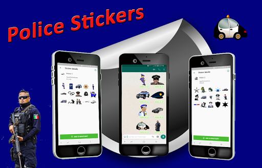 Android application Police Stickers WAStickerApps screenshort