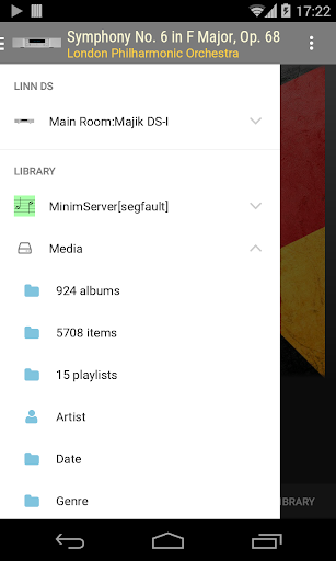 Android application BubbleDS for Linn DS/OpenHome screenshort