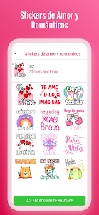 Stickers de Amor y Románticos