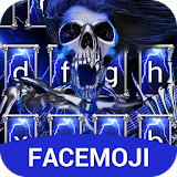 Blue Lightening & Rock Skull Keyboard Theme icon