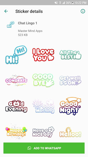 Chat Lingo Text Stickers - WAS Screen 2