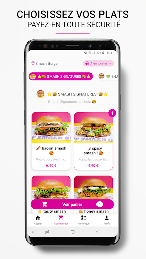 Android application Enjoy Smash Burger screenshort