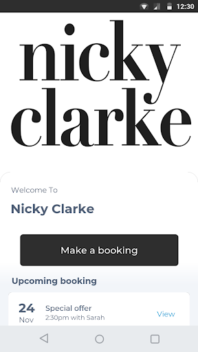 Android application Nicky Clarke screenshort
