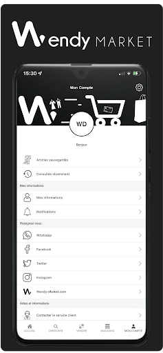 Android application Wendy screenshort
