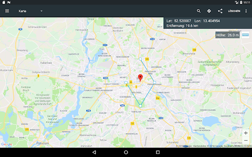 Karten Koordinaten Screenshot