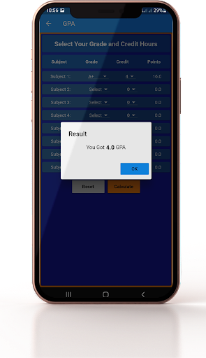 USKT GPA CGPA Calculator Screen 3