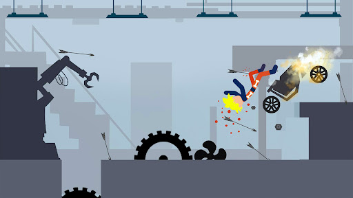 Stick Dismounting: Real Physic androidhappy screenshots 1