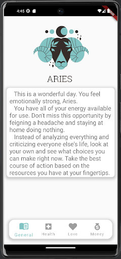 Daily Horoscope and Astrology Screen 2