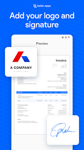 Saldo: Bill & Invoice Maker Screen 2