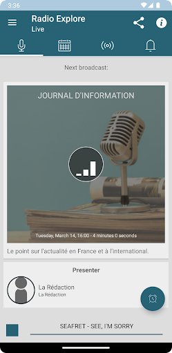 Android application Radio Explore screenshort