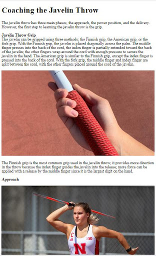 Android application How to Train for Javelin Throw screenshort
