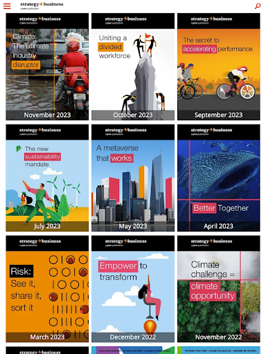 Android application strategy+business magazine screenshort
