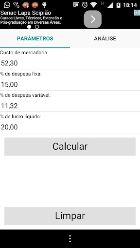 Android application Preço de Venda screenshort