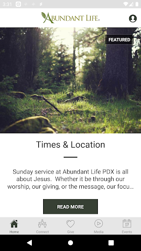Android application Abundant Life PDX screenshort
