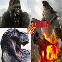 Dinosaur Godzilla and King Kon