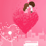 Pink Love Kiss Heart icon