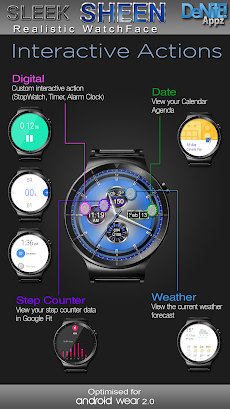 Sleek Sheen HD Watch Faceのおすすめ画像4