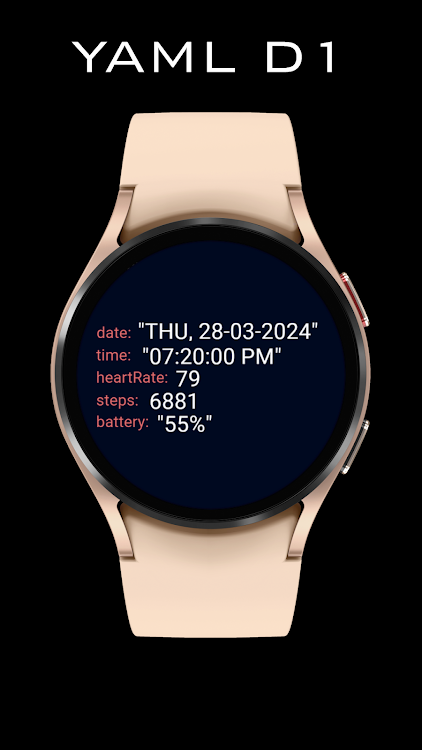 Watch Face Digital YAML D1 - 1 - (Android)