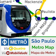 Mapa do Metrô de São Paulo Brazil. SaoPaulo Metro