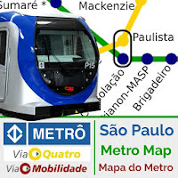Mapa do Metrô de São Paulo Bra