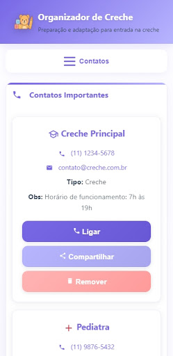 Organizador de Creche