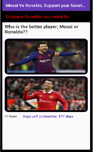 Messi vs Ronaldo - 1.0.0 - (Android)