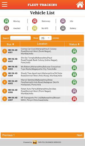 Tata Tele Fleet Tracking Screen 3