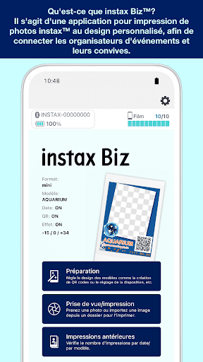 Aperçu de l'application