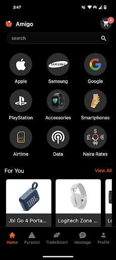 Android application Amigo NG screenshort