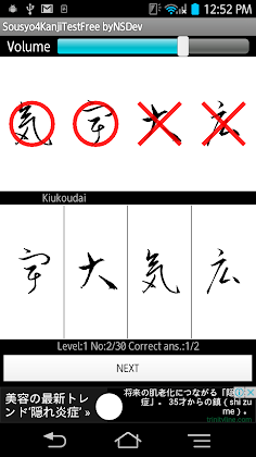 Sousyo4KanjiTest byNSDev - Screenshot 4