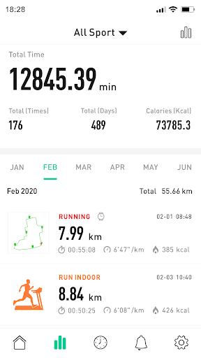 Screenshot of MSmartfit