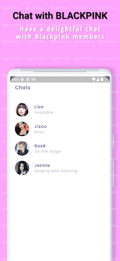 Android application Chat with Blackpink screenshort