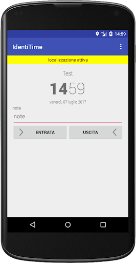 Android application IdentiTime screenshort