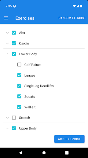 Exercise Reminders Screen 3