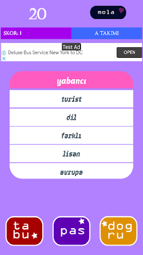 Android application Tabua Kelime Oyunu screenshort