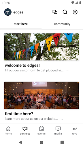 edges church app Screen 2