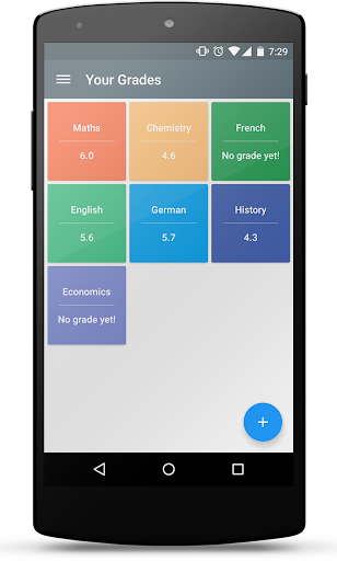 Android application Gradebook screenshort