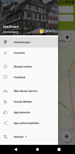 Android application stadtnavi Herrenberg screenshort